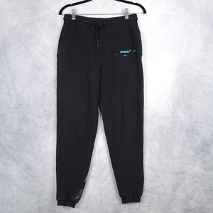Off White Joggers Womens Large Black Rainbow Track Logo Main Label Track Pants